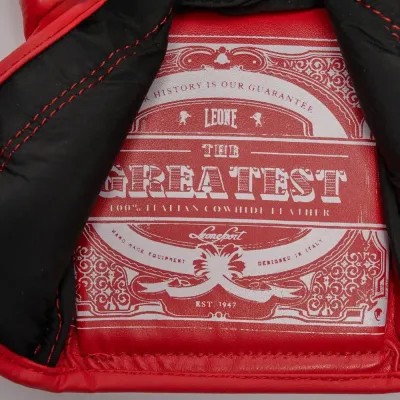 Боксерські рукавички Leone GN111 The Greatest Red 16 унцій (GN111_Red_16oz)