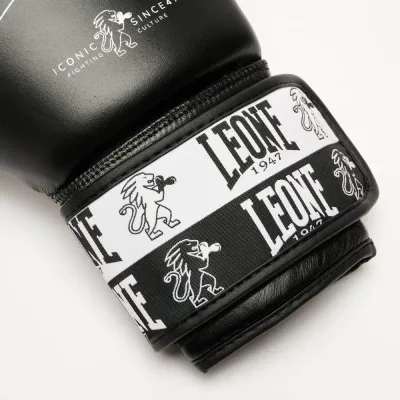 Боксерские перчатки Leone GN208 Iconic Black 14 унций (GN208_Black_14oz)