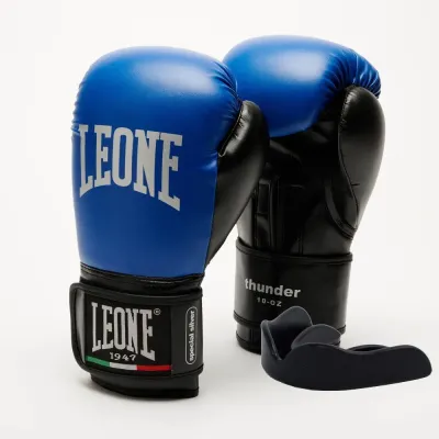 Боксерские перчатки Leone GN383 Thunder Blue 8 унций (GN383_Blue_8oz)