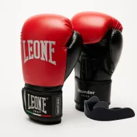 Боксерские перчатки Leone GN383 Thunder Red 8 унций (GN383_Red_8oz)