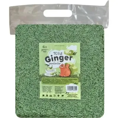 Наповнювач соєвий ЗооВетКонтинент Ginger Tofu Зелений чай 6 л (000037121) Наповнювач соєвий ЗооВетКонтинент Ginger Tofu Зелений чай 6 л (000037121)