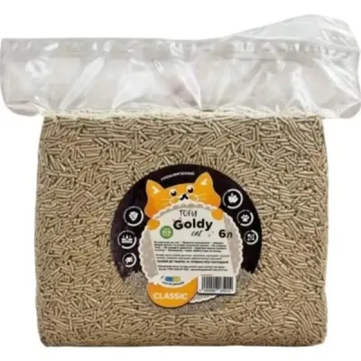 Соєвий наповнювач для туалета ЗооВетКонтинент Goldy Cat Tofu Класік 6 л (000036850) Соєвий наповнювач для туалета ЗооВетКонтинент Goldy Cat Tofu Класік 6 л (000036850)