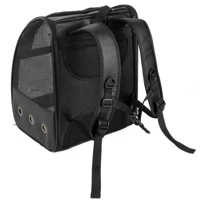 Рюкзак для перенесення домашніх тварин CosmoPet CP-27 41х32х29 см Чорний (3_06526) Рюкзак для перенесення домашніх тварин CosmoPet CP-27 41х32х29 см Чорний (3_06526)