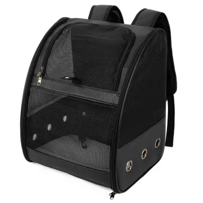 Рюкзак для перенесення домашніх тварин CosmoPet CP-27 41х32х29 см Чорний (3_06526)