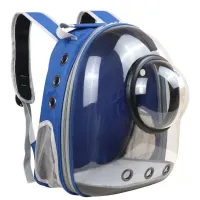 Рюкзак для перенесення домашніх тварин CosmoPet CP-101 з ілюмінатором 42х25х32 см Синій (3_06544) Рюкзак для перенесення домашніх тварин CosmoPet CP-101 з ілюмінатором 42х25х32 см Синій (3_06544)