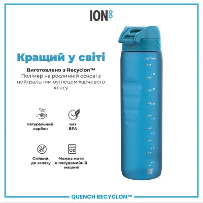 Пляшка для води ION8 BPA Free 1 л Blue (I8RF1000BLU) Пляшка для води ION8 BPA Free 1 л Blue (I8RF1000BLU)