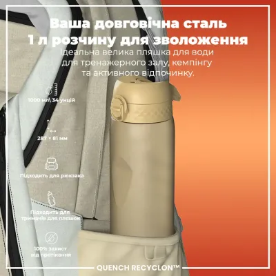Пляшка для води ION8 BPA Free 1 л Desert (I8RF1000DES) Пляшка для води ION8 BPA Free 1 л Desert (I8RF1000DES)