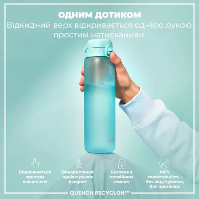 Пляшка для води ION8 BPA Free Times To Drink 1 л Sonic Blue (I8RF1000PBMOT2) Пляшка для води ION8 BPA Free Times To Drink 1 л Sonic Blue (I8RF1000PBMOT2)
