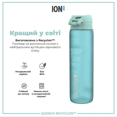 Пляшка для води ION8 BPA Free Times To Drink 1 л Sonic Blue (I8RF1000PBMOT2) Пляшка для води ION8 BPA Free Times To Drink 1 л Sonic Blue (I8RF1000PBMOT2)