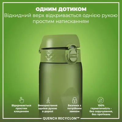 Пляшка для води ION8 BPA Free 1 л Khaki Green (I8RF1000KGRE)