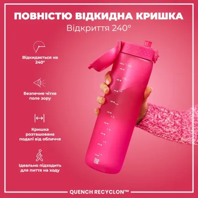 Пляшка для води ION8 BPA Free 1 л Pink (I8RF1000PIN)