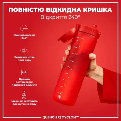 Пляшка для води ION8 BPA Free 1 л Red (I8RF1000RED) Пляшка для води ION8 BPA Free 1 л Red (I8RF1000RED)