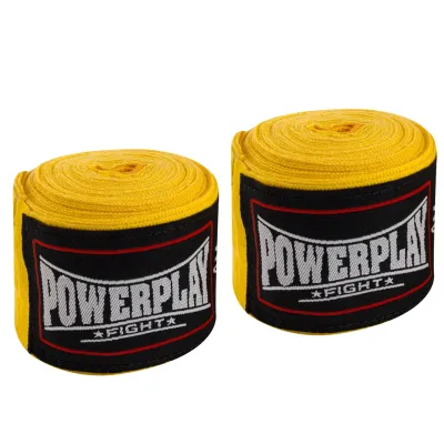 Бинты для бокса PowerPlay 3047 Lycra 400 см 2 шт Желтый Бинты для бокса PowerPlay 3047 Lycra 400 см 2 шт Желтый