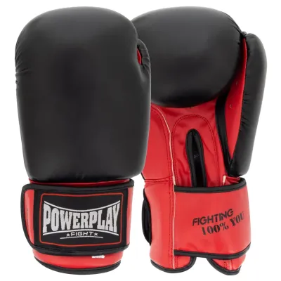 Боксерські рукавички PowerPlay 3004 Classic 10 унцій Чорно-червоний (PP_3004_10oz_Bl/Red)