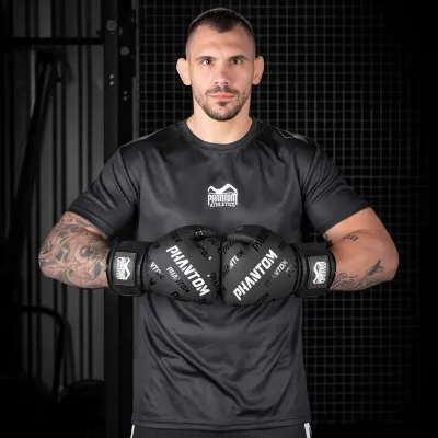 Боксерські рукавички Phantom Apex Velcro 12 унцій Black (PHBG2368-12)