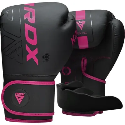Боксерские перчатки RDX F6 Matte 12OZ 12 унций Pink (BGR-F6MP-12OZ)
