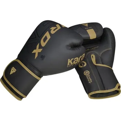 Боксерские перчатки RDX F6 Kara Matte 8 унций Golden (BGR-F6MGL-8OZ) Боксерские перчатки RDX F6 Kara Matte 8 унций Golden (BGR-F6MGL-8OZ)