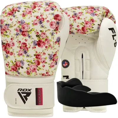 Боксерські рукавички RDX FL-6 8 унцій White (BGR-FL6W-8oz)