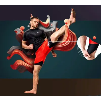 Шорти для MMA RDX T16 2-в-1 XL Red Black (MSC-T16RB-XL)