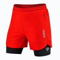 Шорты для MMA RDX T16 2-в-1 XL Red Black (MSC-T16RB-XL)
