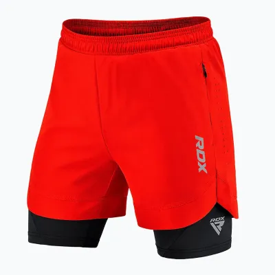 Шорти для MMA RDX T16 2-в-1 XL Red Black (MSC-T16RB-XL)