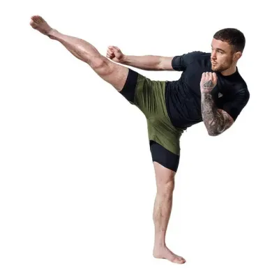 Шорты для MMA RDX T16 2-в-1 S Green Black (MSC-T16AGB-S) Шорты для MMA RDX T16 2-в-1 S Green Black (MSC-T16AGB-S)