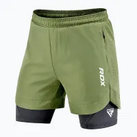 Шорти для MMA RDX T16 2-в-1 S Green Black (MSC-T16AGB-S) Шорти для MMA RDX T16 2-в-1 S Green Black (MSC-T16AGB-S)