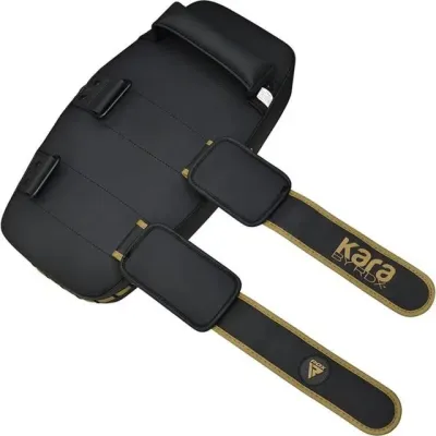 Пада для тайського боксу RDX ARM Pad F6 Matte 38x20 см Чорно-золотистий (APR-F6MGL)
