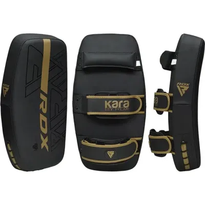 Пада для тайського боксу RDX ARM Pad F6 Matte 38x20 см Чорно-золотистий (APR-F6MGL)