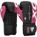 Боксерські рукавички RDX Rex F4 8 унцій Pink Black (BGR-F4P-8OZ)