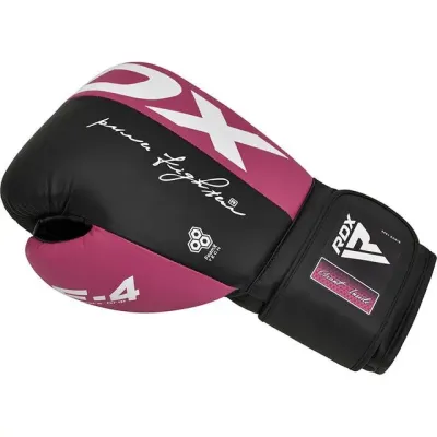 Боксерські рукавички RDX Rex F4 8 унцій Pink Black (BGR-F4P-8OZ)