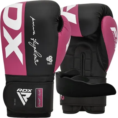 Боксерські рукавички RDX Rex F4 10 унцій Pink Black (BGR-F4P-10OZ)