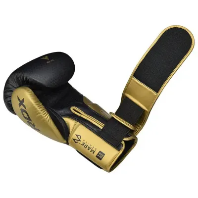 Боксерские перчатки RDX Mark Pro Sparring Tri Lira 2 10 унций Golden (BGM-PSTL2G-10OZ)