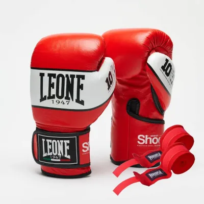 Боксерские перчатки Leone GN047 Shock 12 унций Red (GN047_Red_12oz) Боксерские перчатки Leone GN047 Shock 12 унций Red (GN047_Red_12oz)