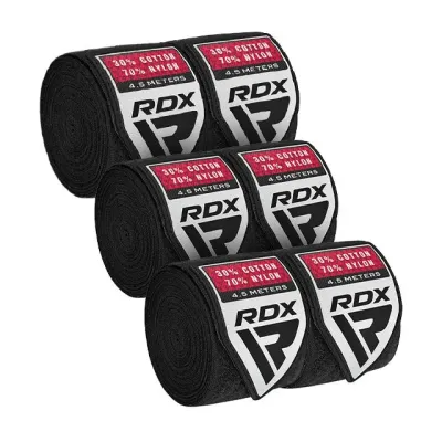 Бинты для бокса RDX RB Hand Wraps Combine 4.5 м 3 пары Black (HWC-BBB+) Бинты для бокса RDX RB Hand Wraps Combine 4.5 м 3 пары Black (HWC-BBB+)