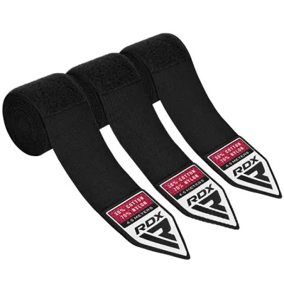 Бинты для бокса RDX RB Hand Wraps Combine 4.5 м 3 пары Black (HWC-BBB+)