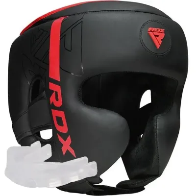 Боксерський шолом RDX F6 Kara S Чорно-червоний (HGR-F6MR-S)
