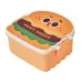 Ланч-бокс RIAS B0303 Happy Burger з ложкою та вилкою 800 мл Різнокольоровий 3 шт (3_06577)