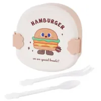 Ланч-бокс RIAS Hamburger з ложкою та вилкою 800 мл Різнокольоровий 3 шт (3_06604) Ланч-бокс RIAS Hamburger з ложкою та вилкою 800 мл Різнокольоровий 3 шт (3_06604)