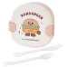 Ланч-бокс RIAS Hamburger с ложкой и вилкой 800 мл Разноцветный 3 шт (3_06604)