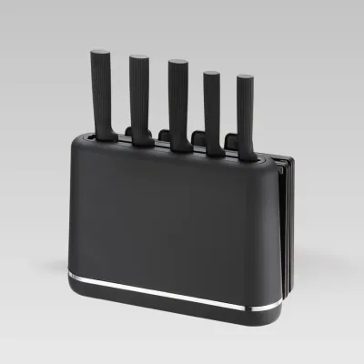 Набір ножів з обробними дошками Maestro MR-1412 9,8 х9, 8х22 см Black 10 шт