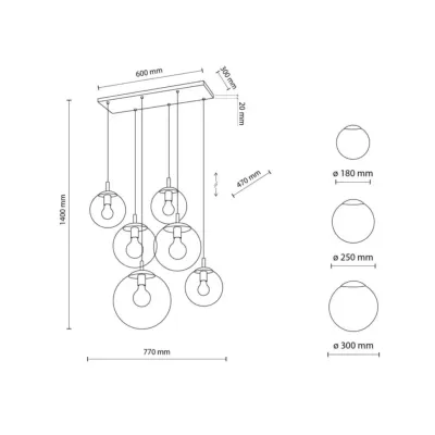 Люстра TK Lighting Esme 77x47x140 см Чорний (TK5384) Люстра TK Lighting Esme 77x47x140 см Чорний (TK5384)