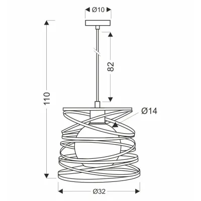 Люстра Candellux Akita 32x110 см Белый (50101042)
