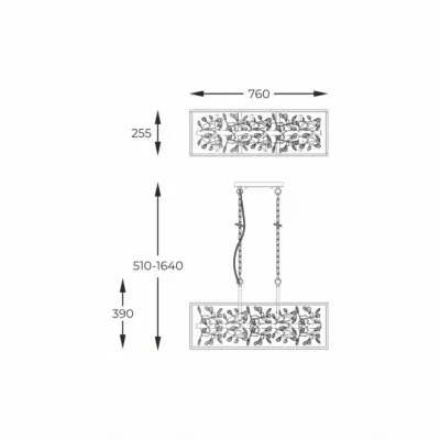 Люстра Zuma Line Spring 76x25.5x39 см Золотистий (ZuP0578-06C-V7V7)