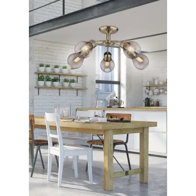 Люстра Candellux Gliva 62x24 см Латунь (35-56603)