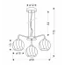 Люстра Candellux Larix 58x115 см Хром (33-23834)