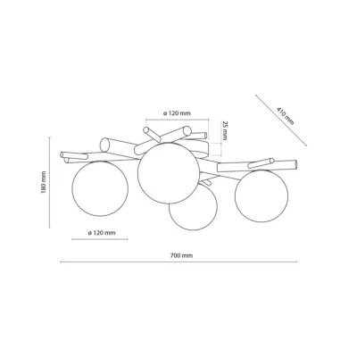 Люстра TK Lighting Sheron 70x41x18 см Бело-коричневый (TK5309) Люстра TK Lighting Sheron 70x41x18 см Бело-коричневый (TK5309)
