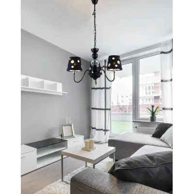 Люстра Candellux Batley 52x40 см Сріблясто-чорний (50203105)