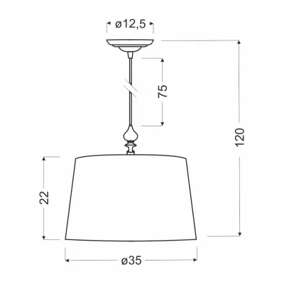 Люстра Candellux Prima 35x120 см Золотистий (31-09241) Люстра Candellux Prima 35x120 см Золотистий (31-09241)