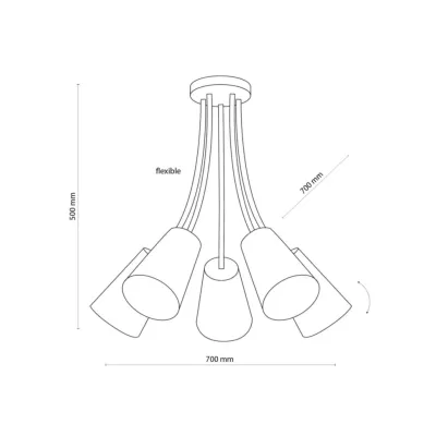 Люстра TK Lighting Wire 70x50 см Белый (TK6025)